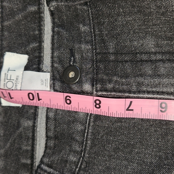 ANN TAYLOR LOFT PETITES WOMENS JEANS SIZE 10P DARK GREY - Picture 11 of 13